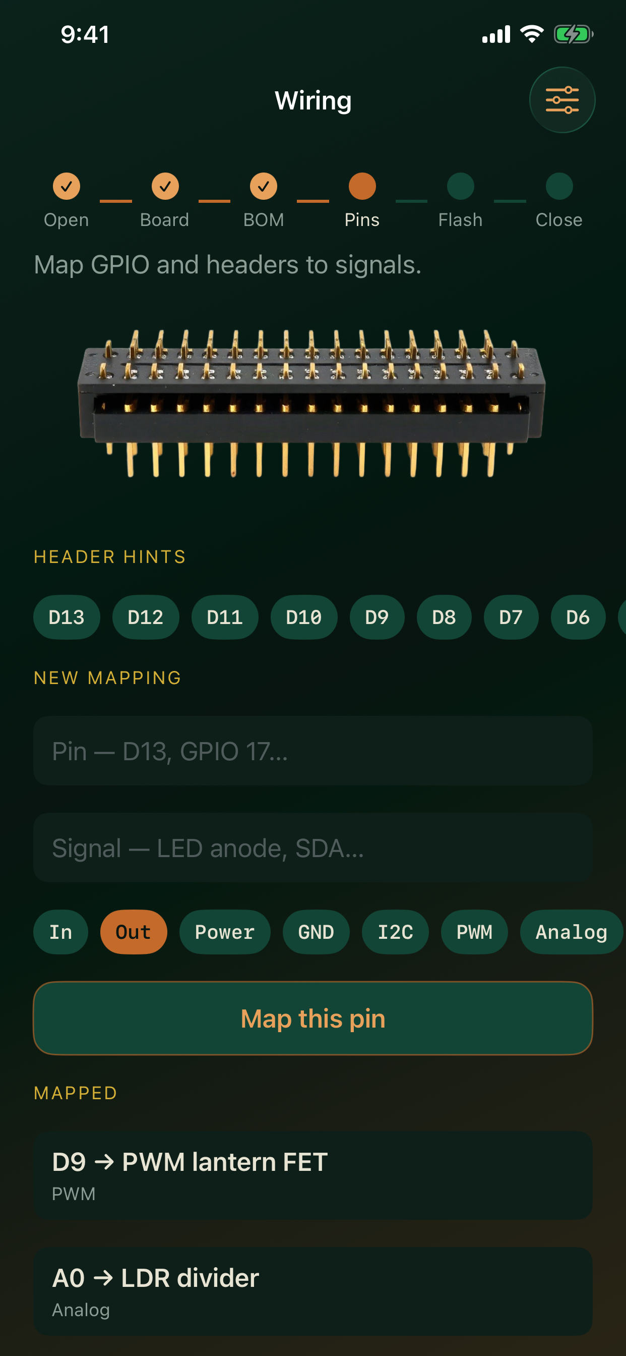 Bench Wiring screen